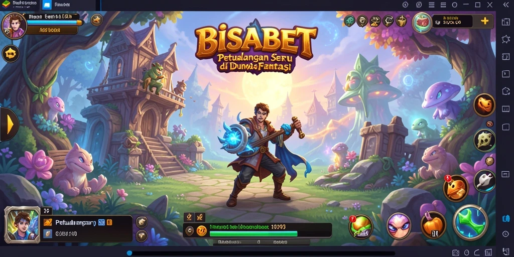 Antarmuka gameplay <strong>BISABET</strong> yang menarik dan penuh warna.