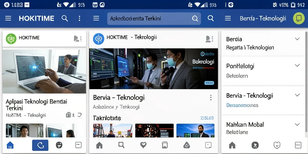 Tampilan antarmuka HOKITIME menampilkan berita terbaru dengan jelas dan informatif.