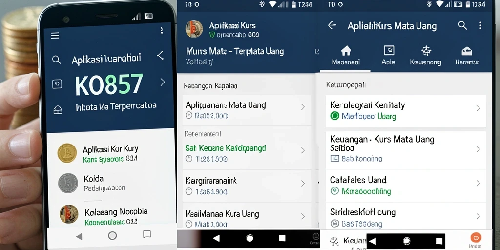 Antarmuka aplikasi KO857 yang intuitif dan informatif.