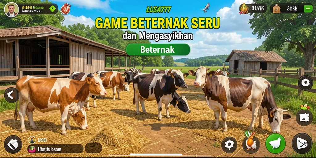 Tampilan antarmuka permainan LUSA777 yang menarik dan interaktif.