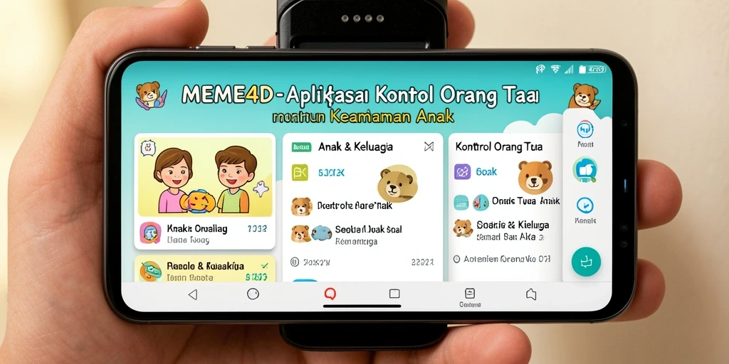 Tampilan antarmuka MEME4D yang intuitif untuk kontrol orang tua.