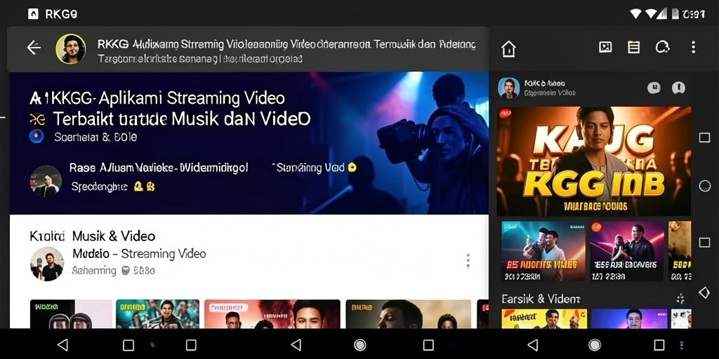 Tampilan antarmuka RKGG yang menarik untuk Streaming Video.