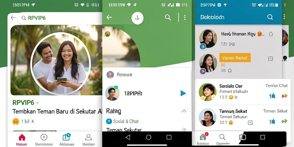 Antarmuka RPVIP6 yang menarik untuk menemukan teman sekitar.