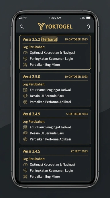 Riwayat Versi Aplikasi yoktogel untuk Pengguna Android